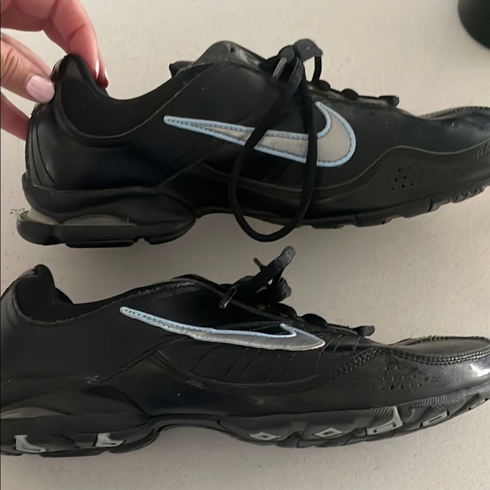 Nike Women's Black and Silver Training Shoes size 9
